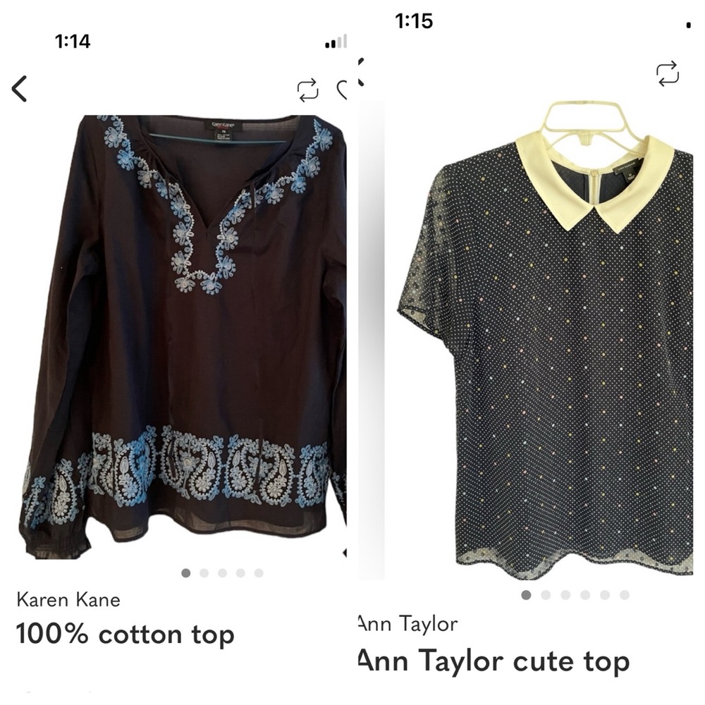 Ann Taylor/Karen kane tops